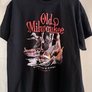 Old Milwaukee Black Graphic T-Shirt